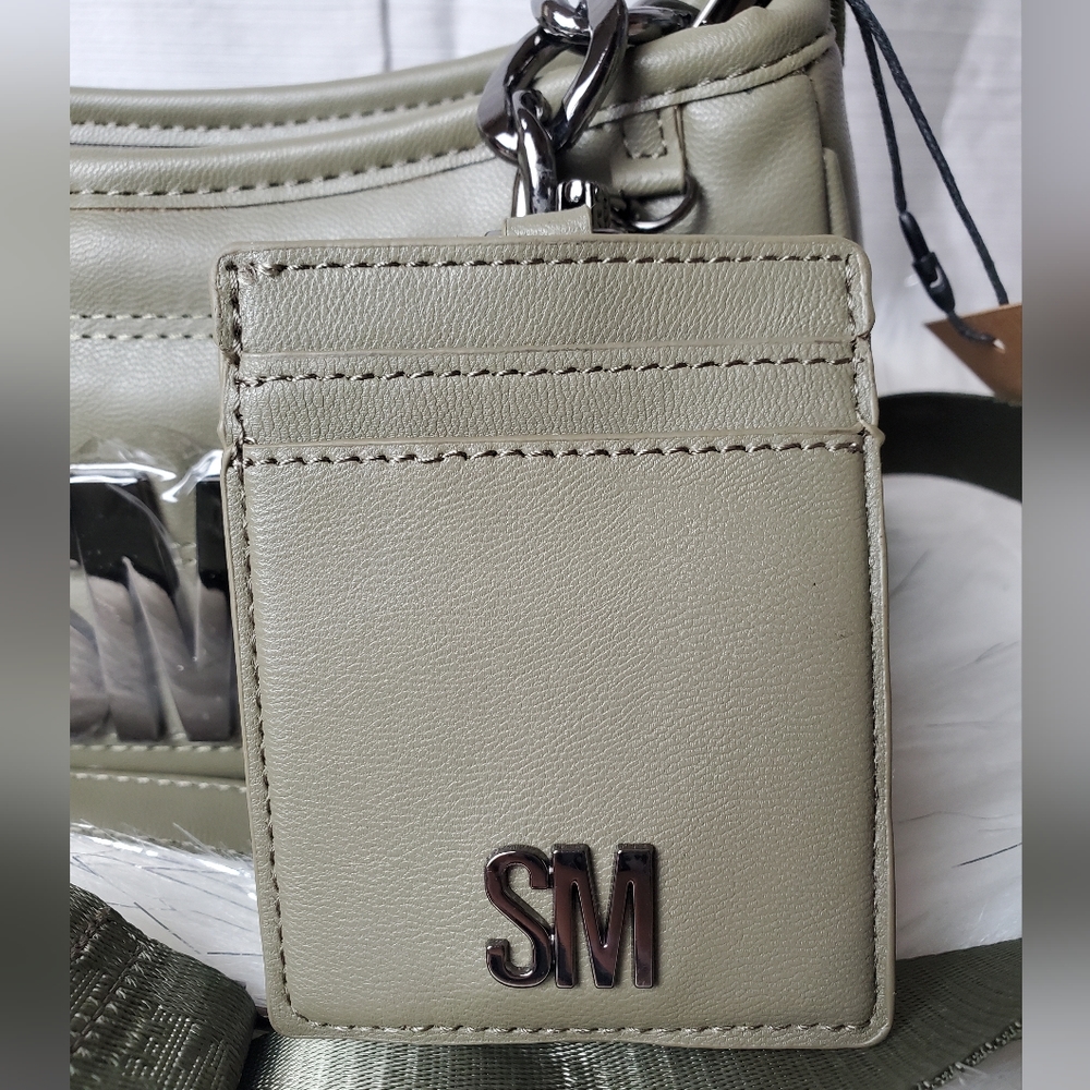 STEVE MADDEN olive green quilted bzoia handbag/ crossbody bag - Picture 8 of 10